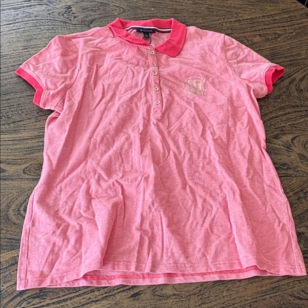 Tommy Hilfiger Pink Polo with Red Details